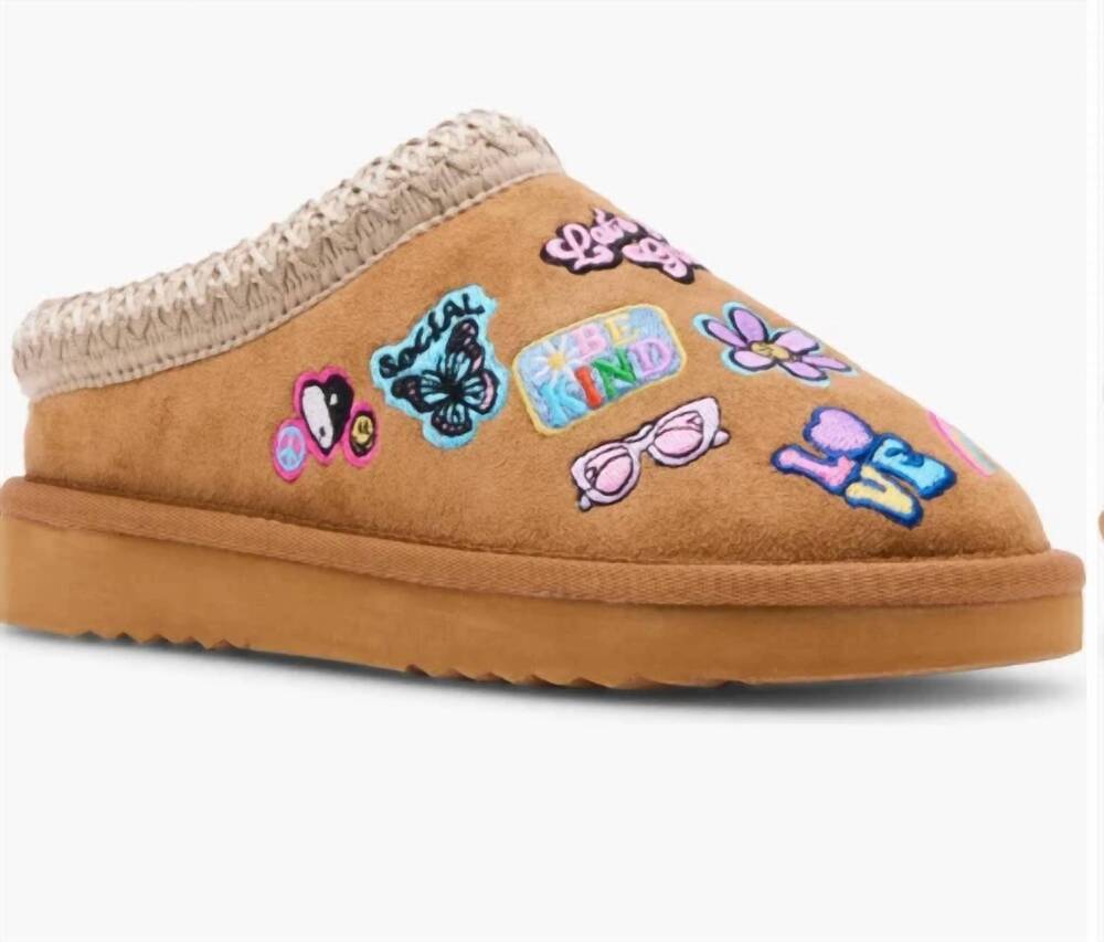 NEW STEVE MADDEN kid's jmads slipper in tan